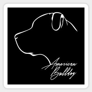 Proud American Bulldog profile dog lover Sticker